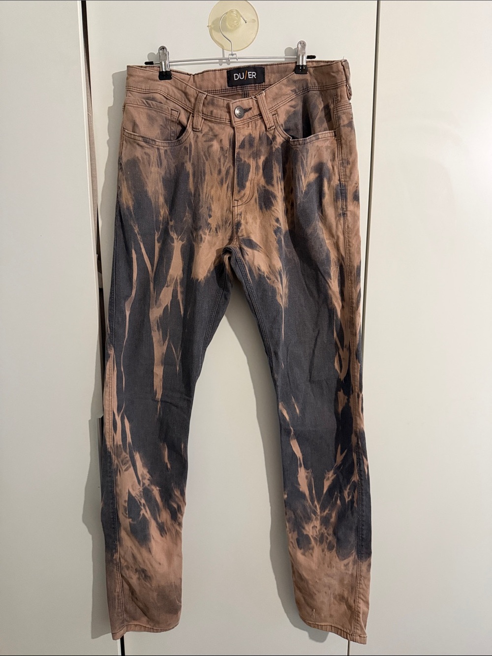 unique pair of DU/ER Slim Tie-Dye Jeans -33x34